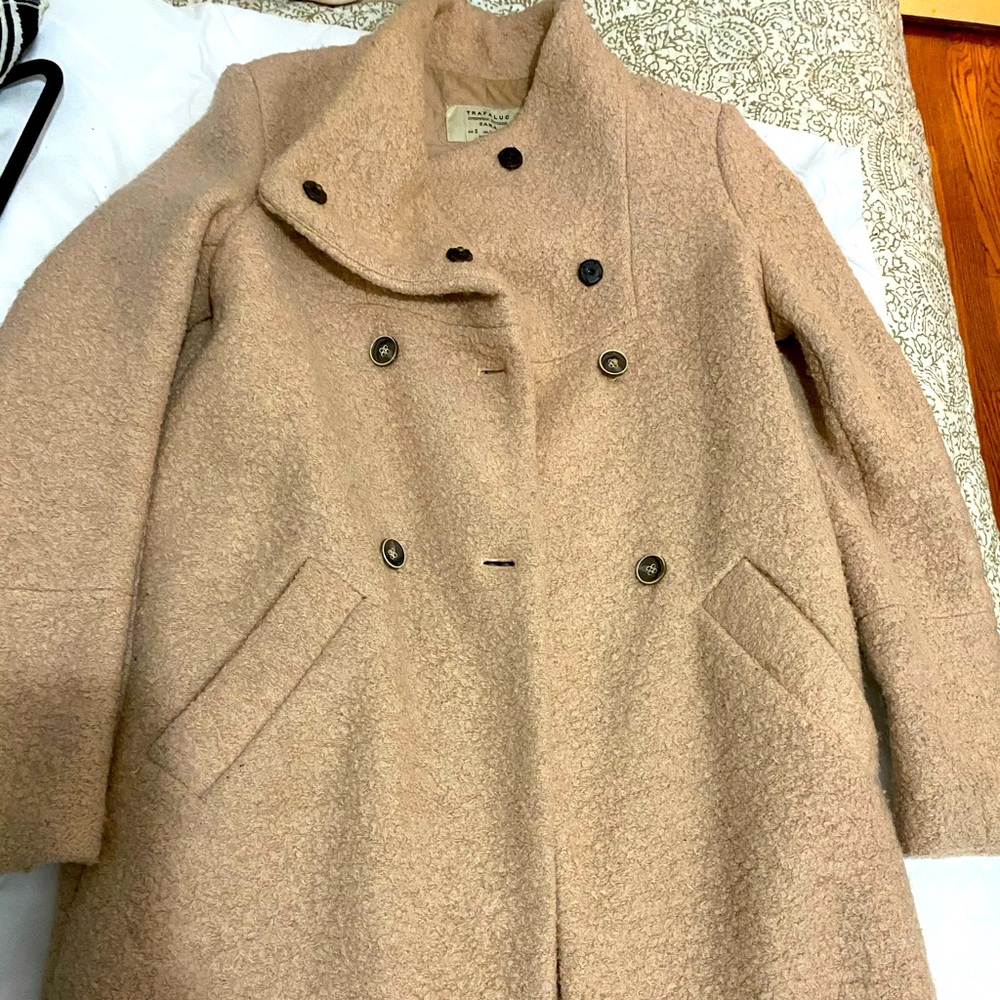 Zara Blush Wool Coat